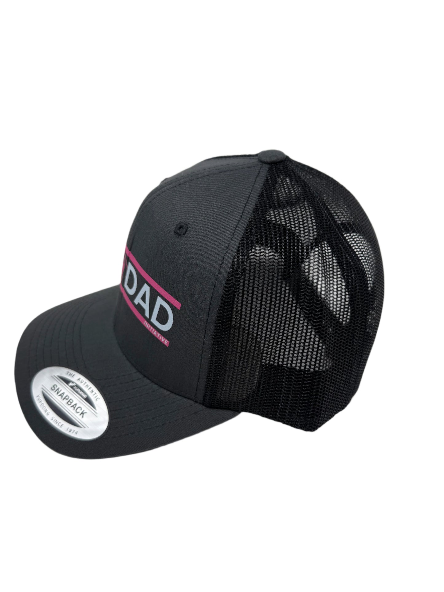 The Girl Dad Initiative ™ Snapback Adjustable Black/Charcoal Trucker Hat