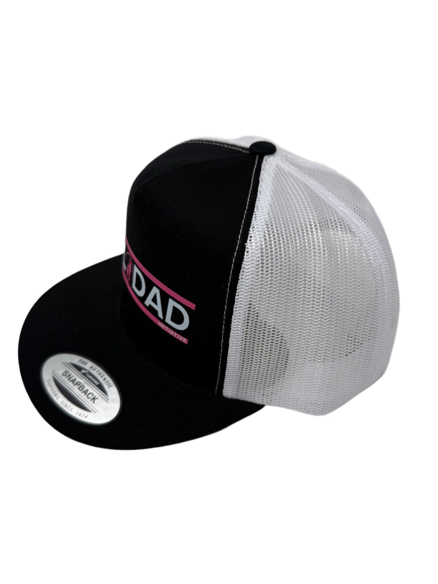 The Girl Dad Initiative ™ Snapback Adjustable Black/White Trucker Hat