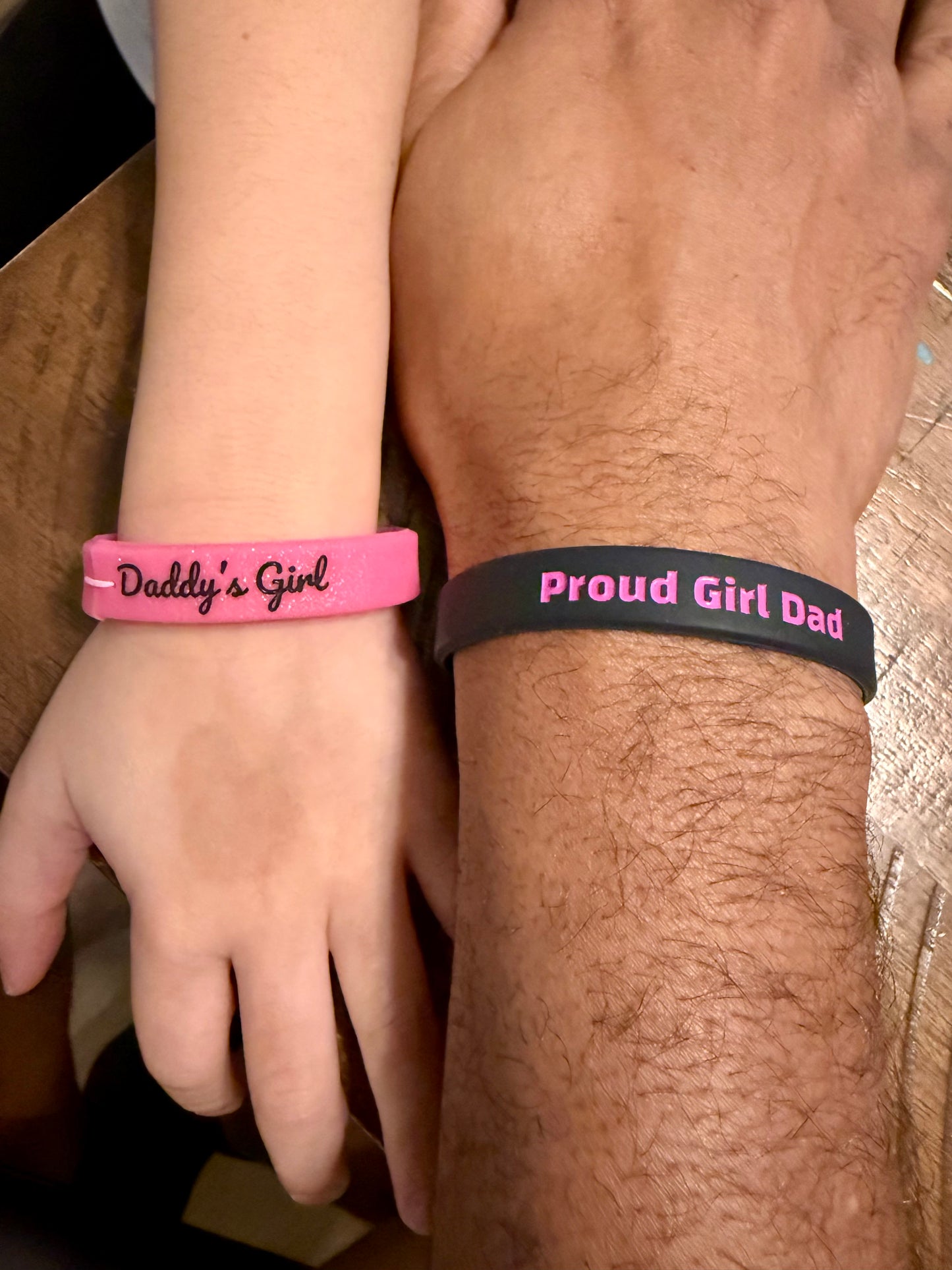 Proud Girl Dad Wristband – Bold Black & Pink by The Girl Dad Initiative