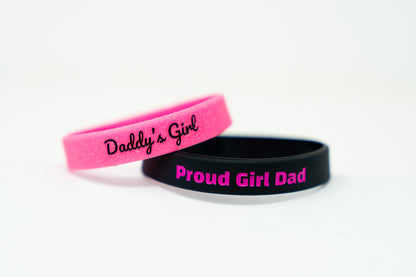 “Daddy’s Girl” Glitter Wristband – Pink Sparkle by The Girl Dad Initiative ™
